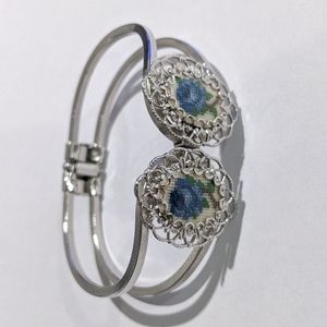 Vintage Embroidered Cuff Necklace